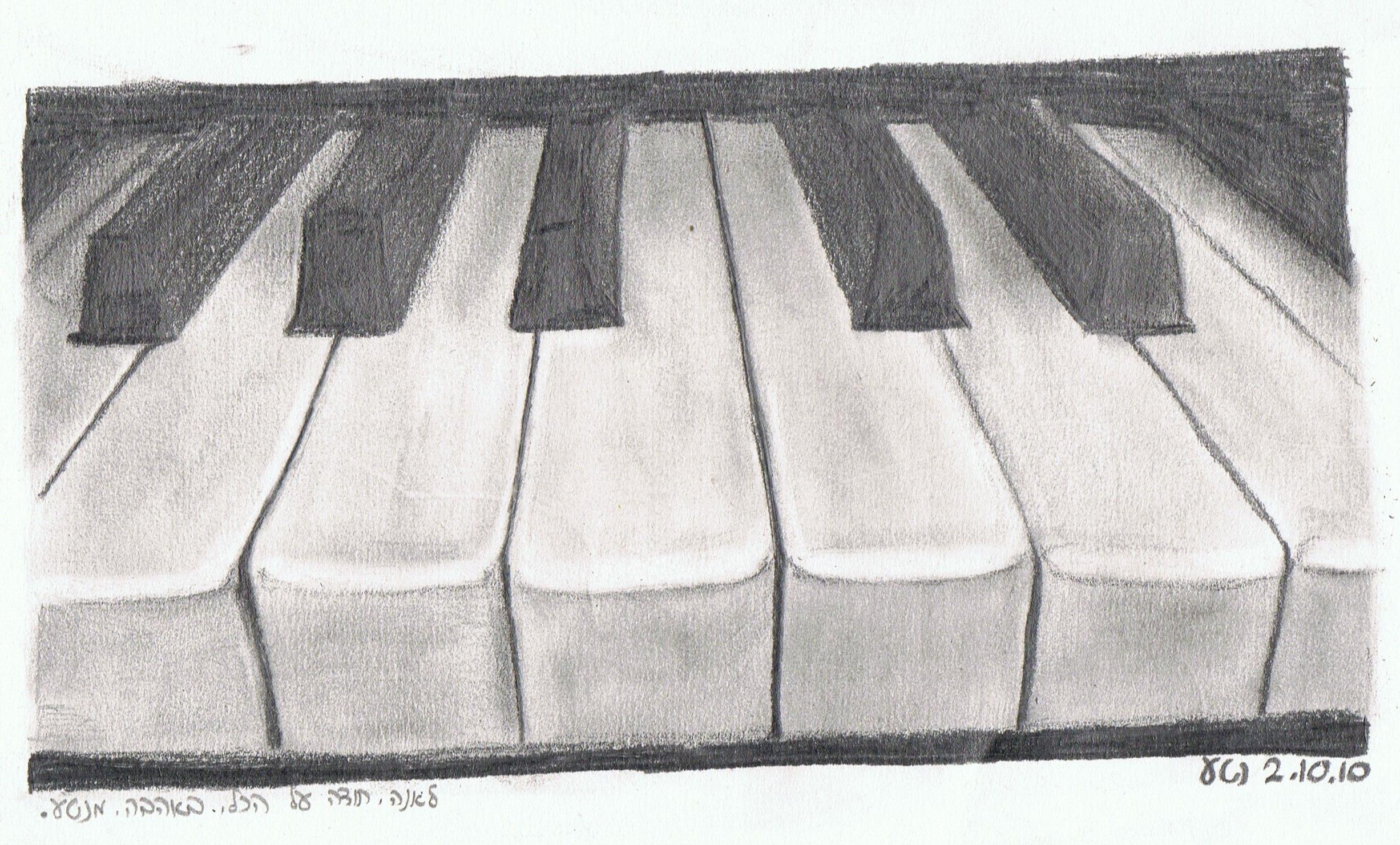 Piano Keyboard Sketch at PaintingValley.com | Explore collection of ...