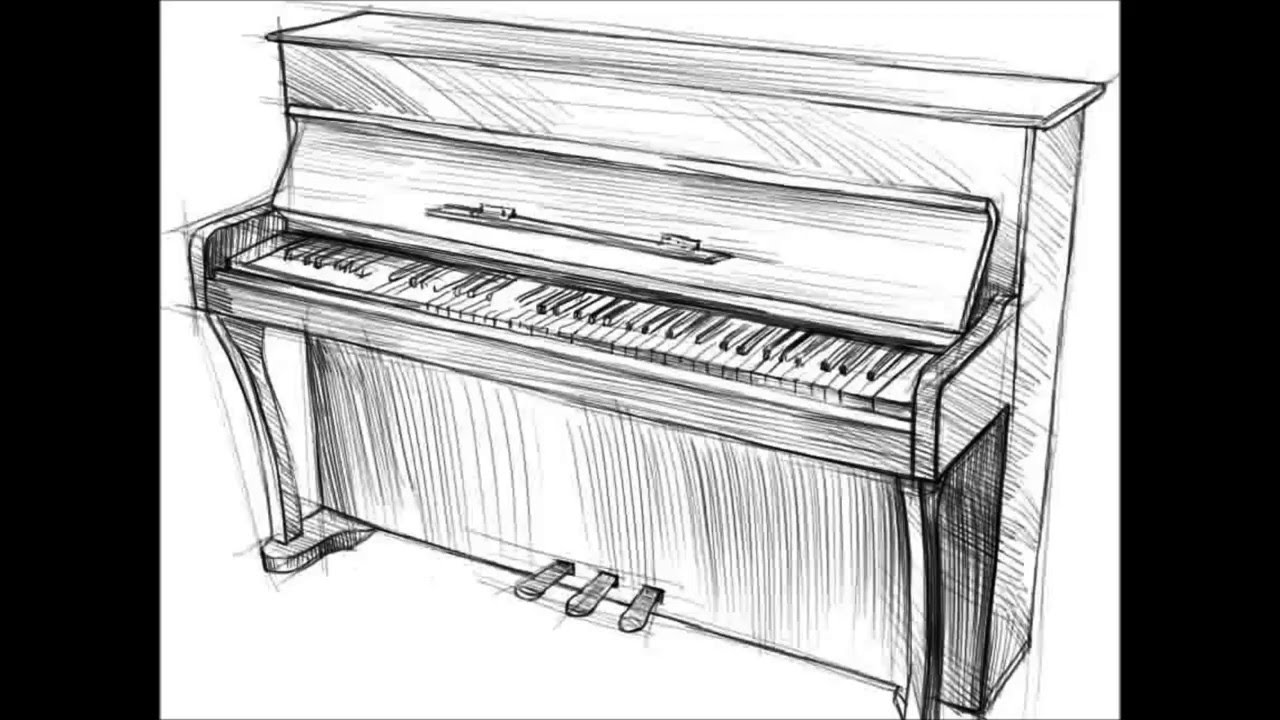 Piano Keyboard Sketch at PaintingValley.com | Explore collection of ...