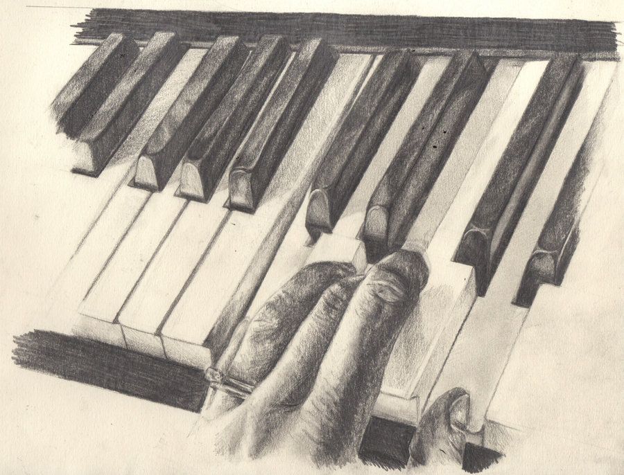 900x686 Piano Keys Sketch Ii By 88cathwalk Art - Piano Keyboard Sketch