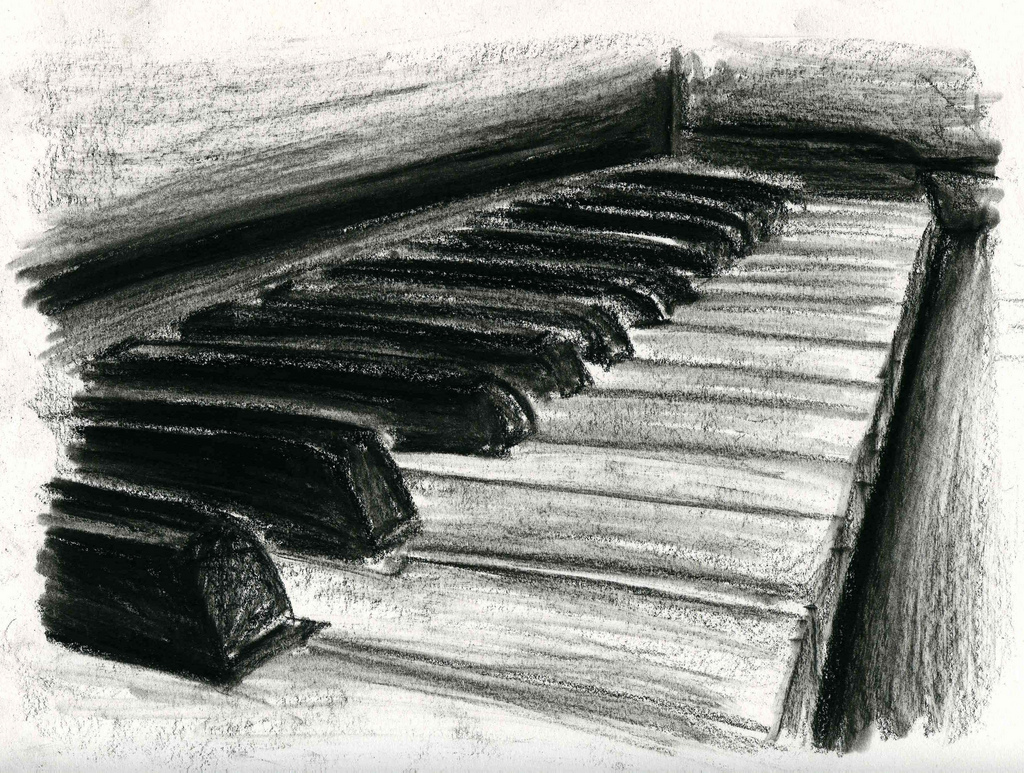 Piano Keyboard Sketch at PaintingValley.com | Explore collection of ...