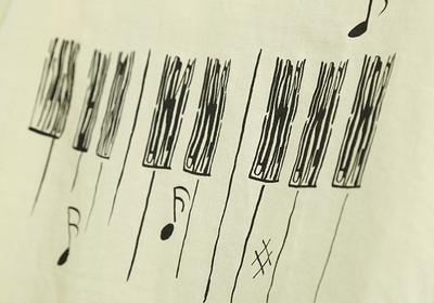 400x280 Piano Keys Loose Shirt - Piano Keys Sketch