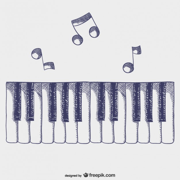 626x626 Piano Keys Sketch 4334 Infobit - Piano Keys Sketch