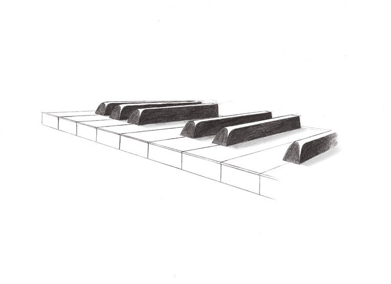 800x580 Piano Sketch By X Sparker - Piano Keys Sketch