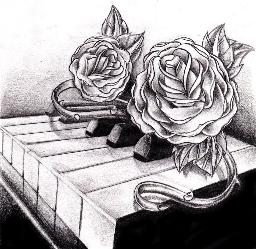 862x838 Piano Sketch By Willemxsm - Piano Keys Sketch
