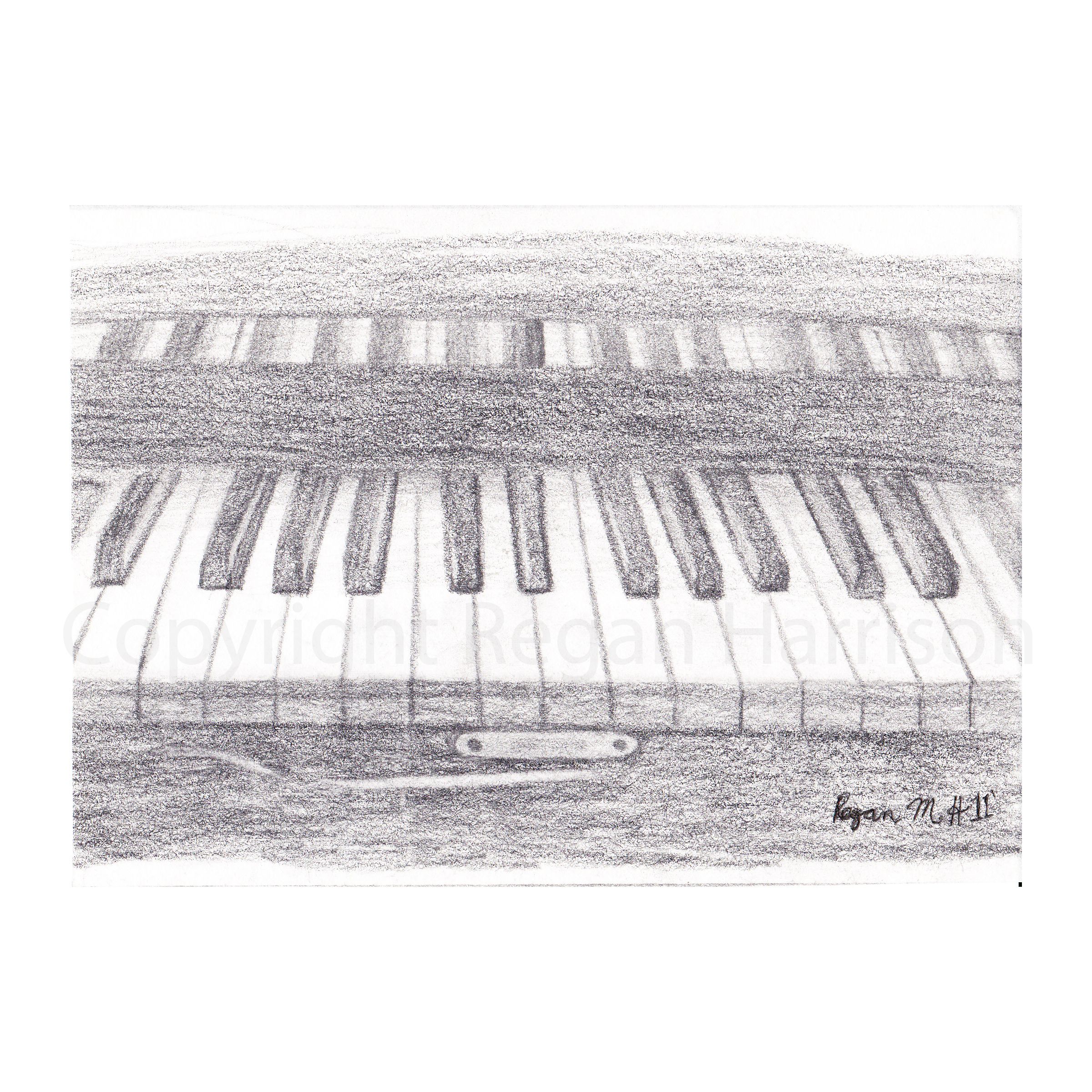 Piano Keys Sketch at PaintingValley.com | Explore collection of Piano ...