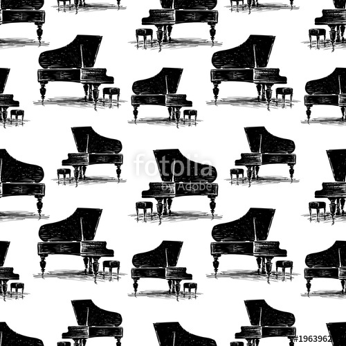 500x500 Pattern Of A Grand Piano Sketch Stock Image And Royalty Free - Piano Sketch