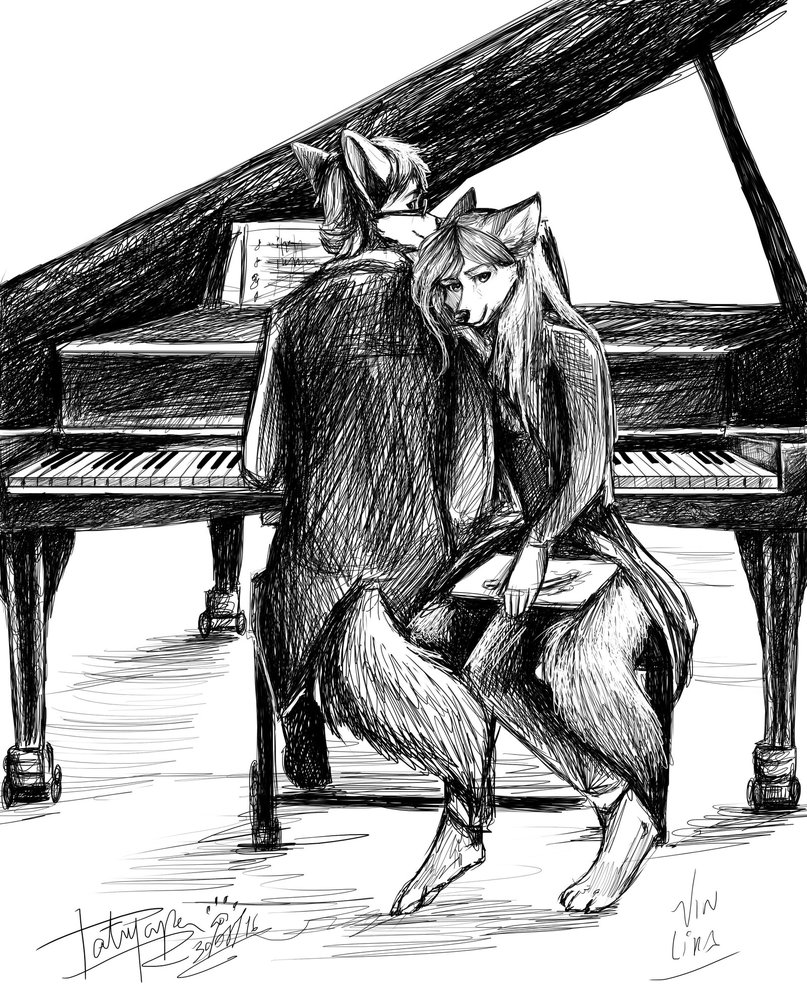 807x990 Piano Sketch Art By Tatujapa - Piano Sketch