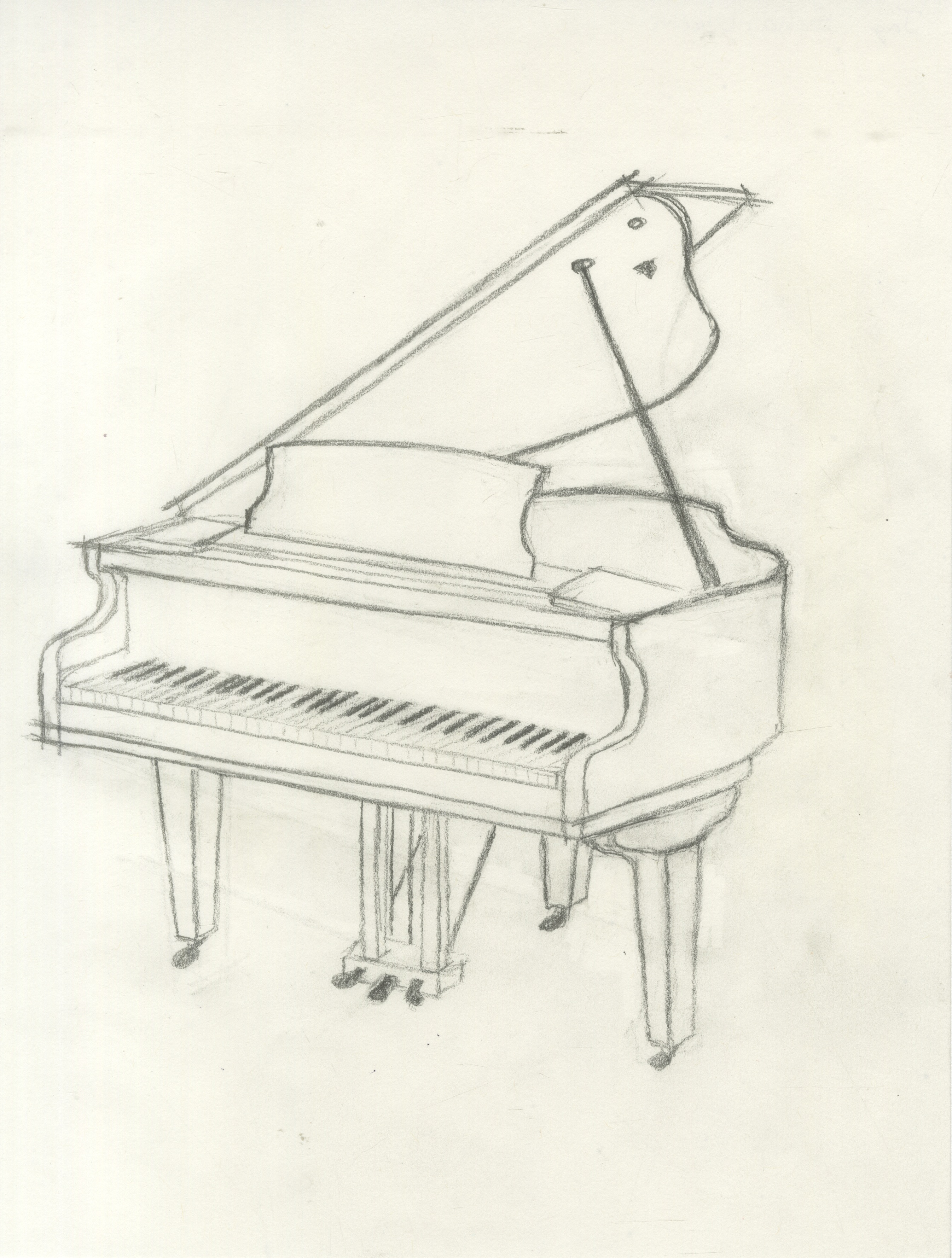 Piano Sketch at PaintingValley.com | Explore collection of Piano Sketch