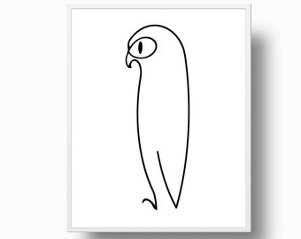 340x270 Picasso Bird Print Bird Line Drawing Picasso Poster Etsy - Picasso Bird Sketch