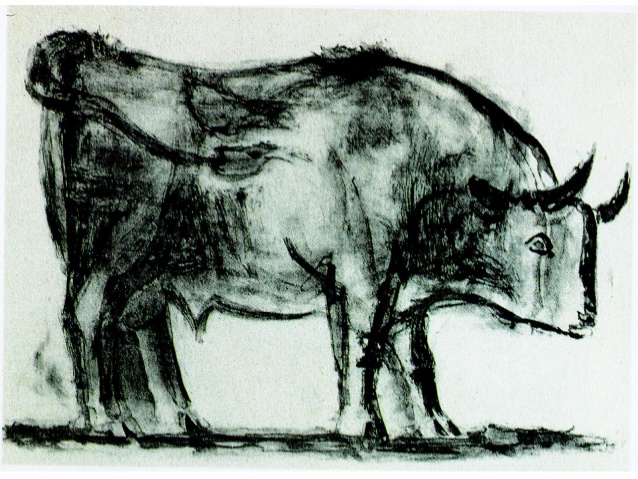 638x479 Pablo Picasso - Picasso Bull Sketch