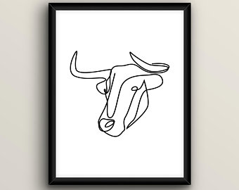 340x270 Picasso Bull Etsy - Picasso Bull Sketch