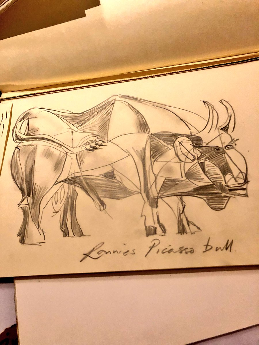 900x1200 Ronnie Wood On Twitter Sketching ~ My Picasso Bull - Picasso Bull Sketch