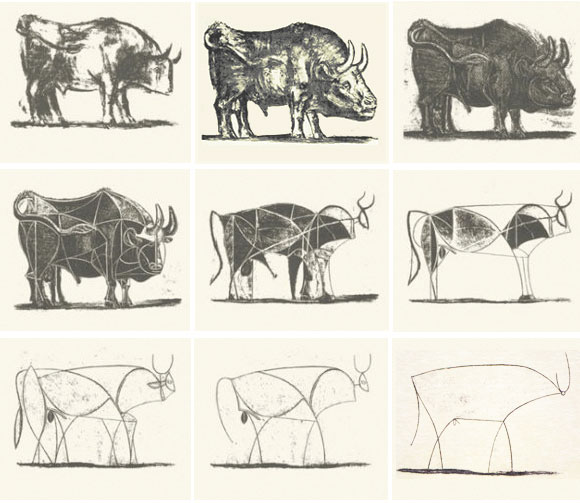 580x503 The Line Drawings Of Pablo Picasso - Picasso Bull Sketch