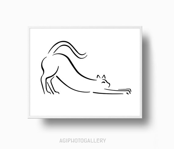 570x489 Picasso Cat Print Instant Download Picasso Animal Drawing Etsy - Picasso Cat Sketch