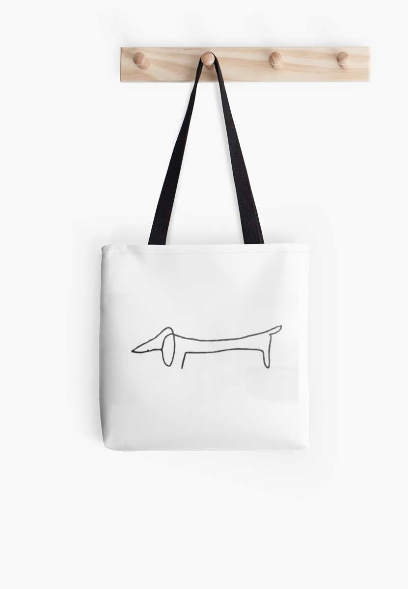 831x1200 Lump Picasso Dog Sketch Tote Bags By Bennymaciel Redbubble - Picasso Dog Sketch