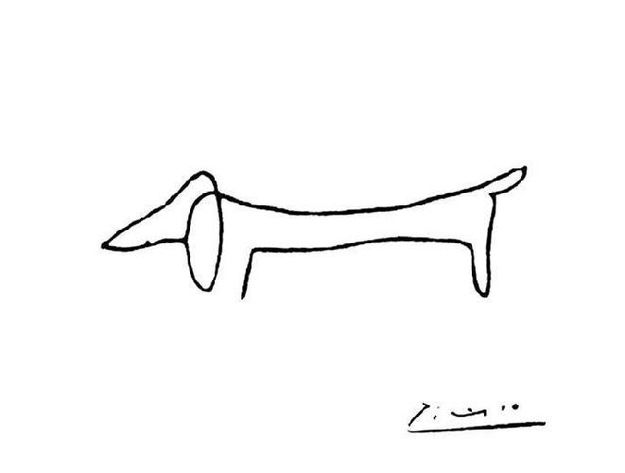 625x473 Picasso Dogs And Others Outlined Picasso, Art And - Picasso Dog Sketch
