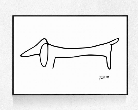 570x456 Pin By Camille Nguyen On Living In 2018 Picasso - Picasso Dog Sketch