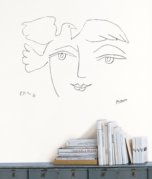312x368 Picasso, The Face Of Peace - Picasso Face Sketch