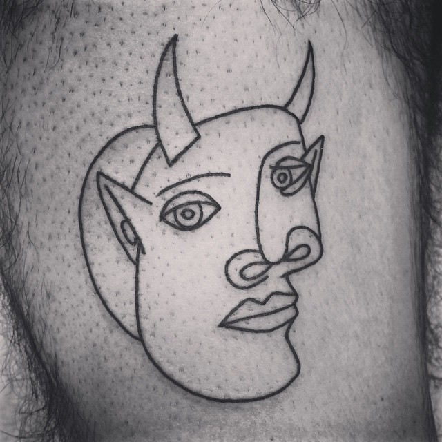 640x640 20 Beautiful Tattoos Inspired By The Art Of Pablo Picasso Art Sheep - Picasso Face Sketch