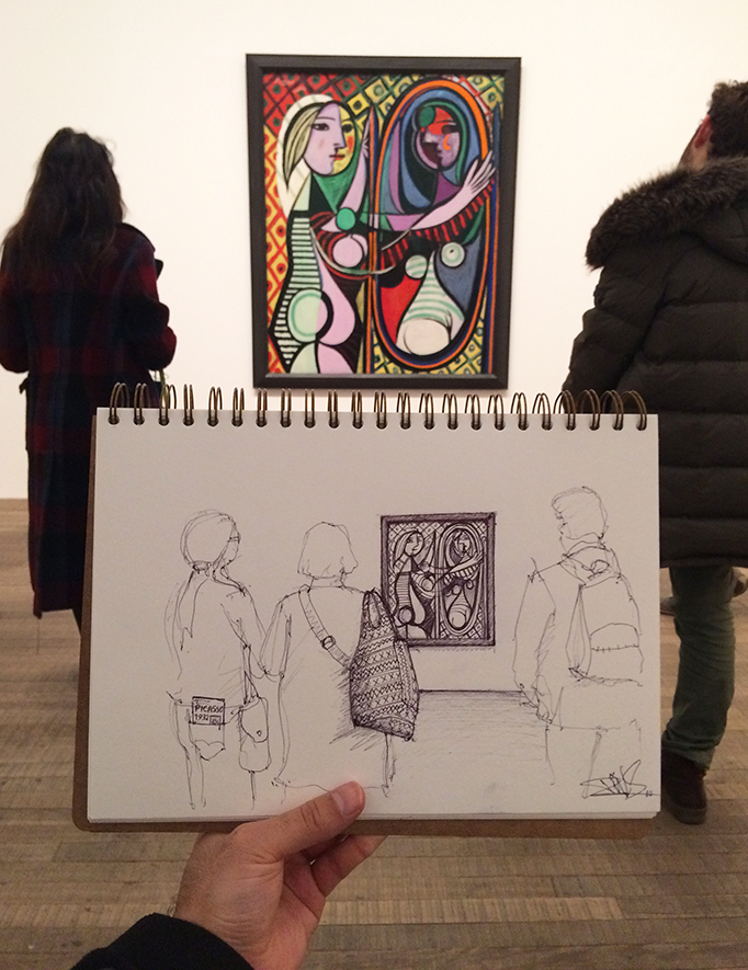 682x885 Picasso 1932 Love, Fame, Tragedy - Picasso Girl Sketch