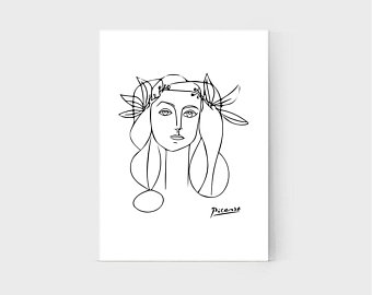 340x270 Picasso Girl Print Etsy - Picasso Girl Sketch
