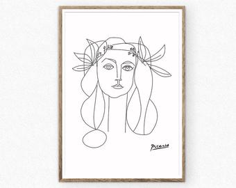 340x270 Picasso Sketch Etsy - Picasso Girl Sketch
