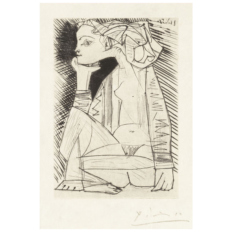 800x800 Seated Girl, Frontispiece To Recordant El Doctor Reventos - Picasso Girl Sketch