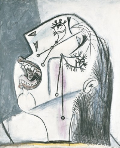 399x490 Weeping Women - Picasso Girl Sketch