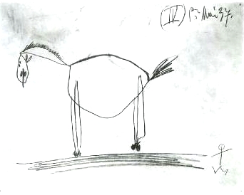 342x274 History Naif - Picasso Horse Sketch