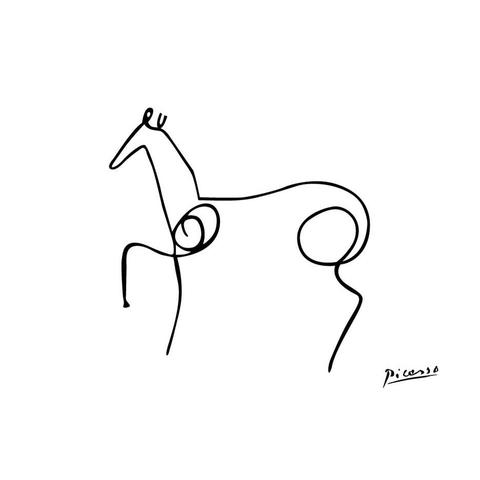 480x480 Horse - Picasso Horse Sketch
