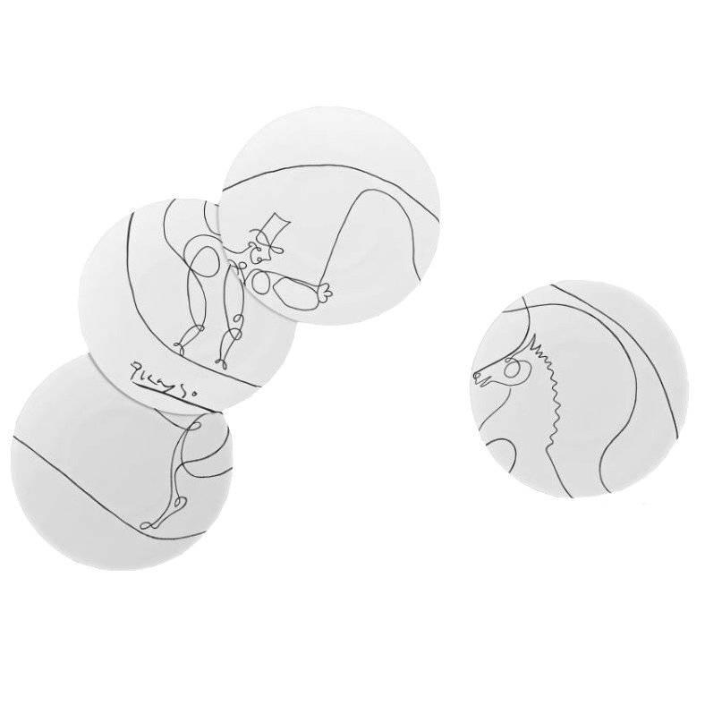 788x788 Horse And Dove Mug Set After Pablo Picasso For Sale - Picasso Horse Sketch