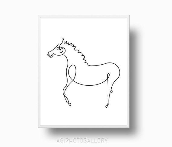 picasso horse sketch.