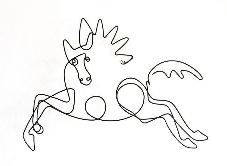 736x538 Picasso Horse Line Drawing - Picasso Horse Sketch