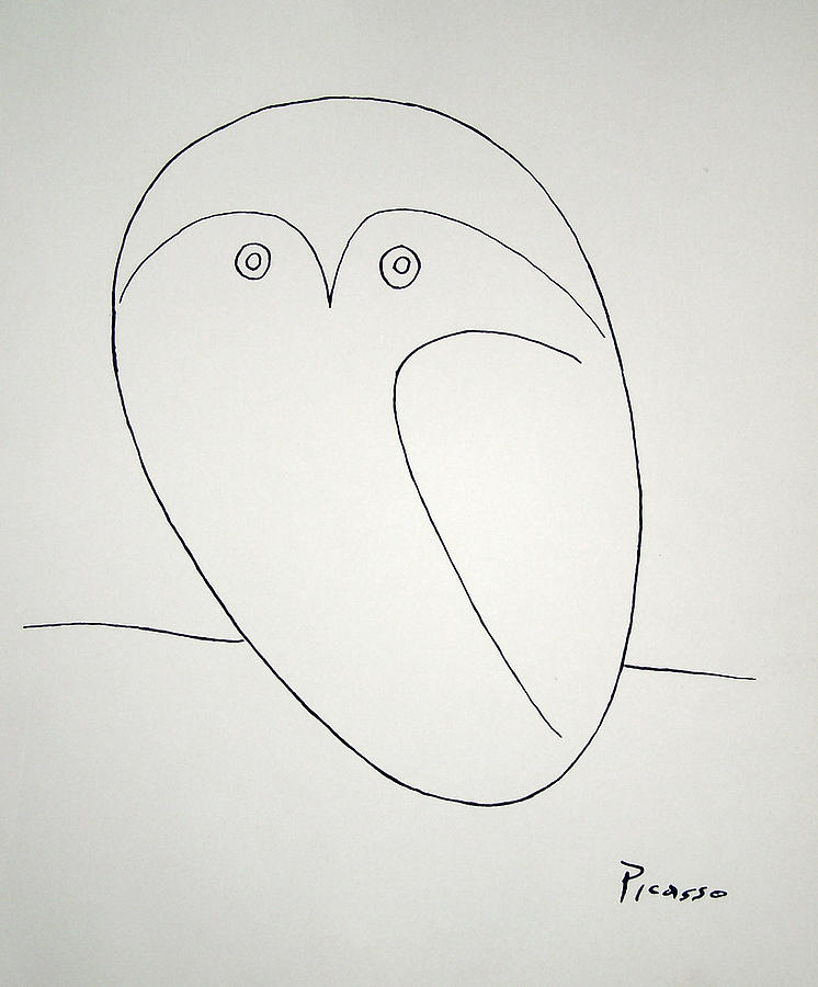 746x900 Owl Painting By Pablo Picasso - Picasso Owl Sketch