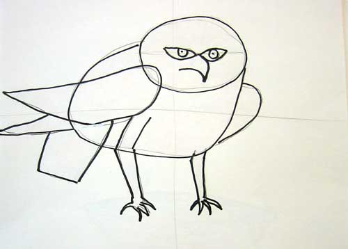 500x358 Rumriver Art Center - Picasso Owl Sketch