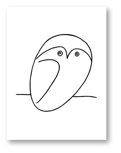 425x536 Owl - Picasso Sketch Prints