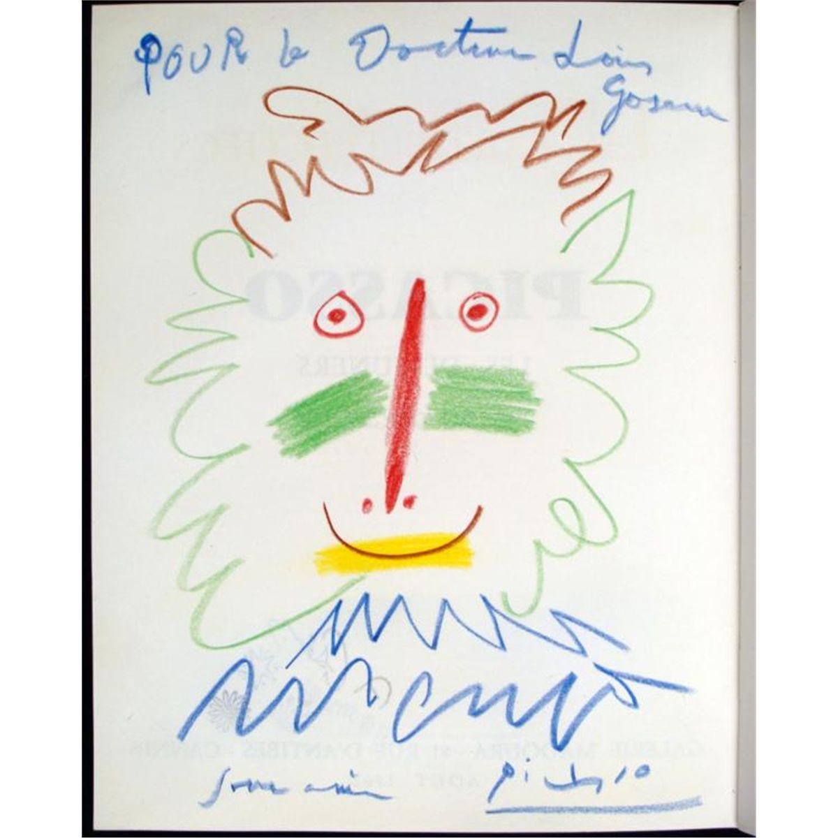 1200x1200 Picasso Original Drawing Signed In Galerie Madura Book - Picasso Sketches Original