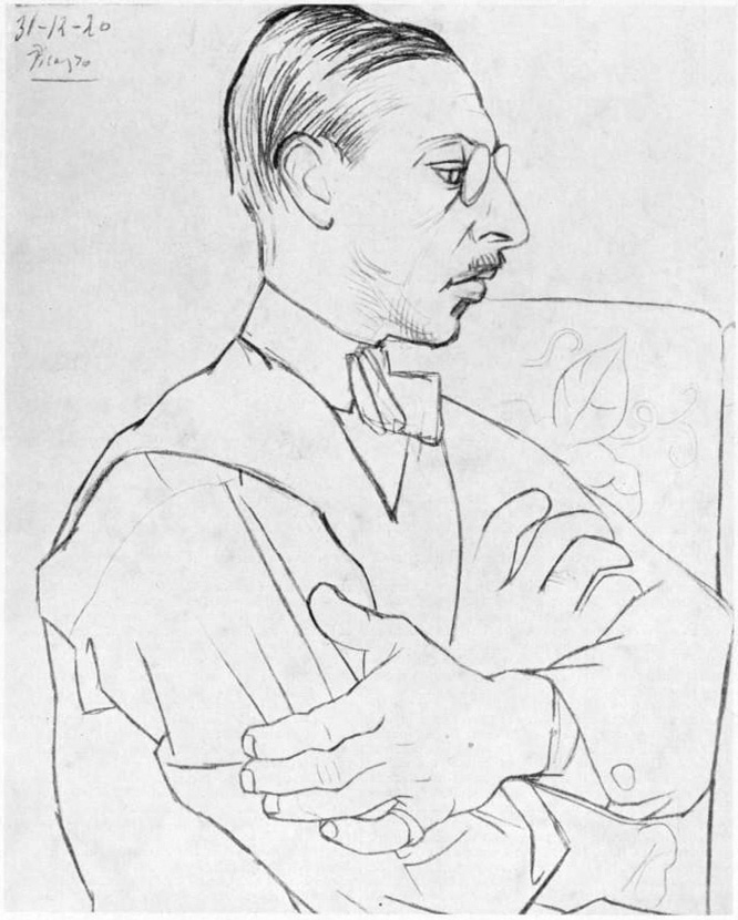 666x830 Fileigor Stravinsky As Drawn By Pablo Picasso 31 Dec 1920 - Picasso Sketches Original