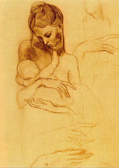 388x550 Pablo Picasso Mother And Child Hands Of Study, 1904 - Picasso Sketches Value