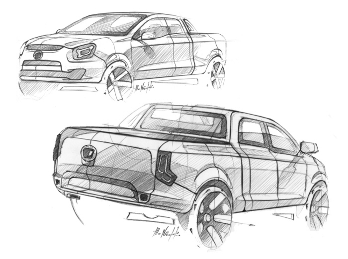 700x522 Fiat Sketches By Marcos Nicoleti - Pick Up Sketch