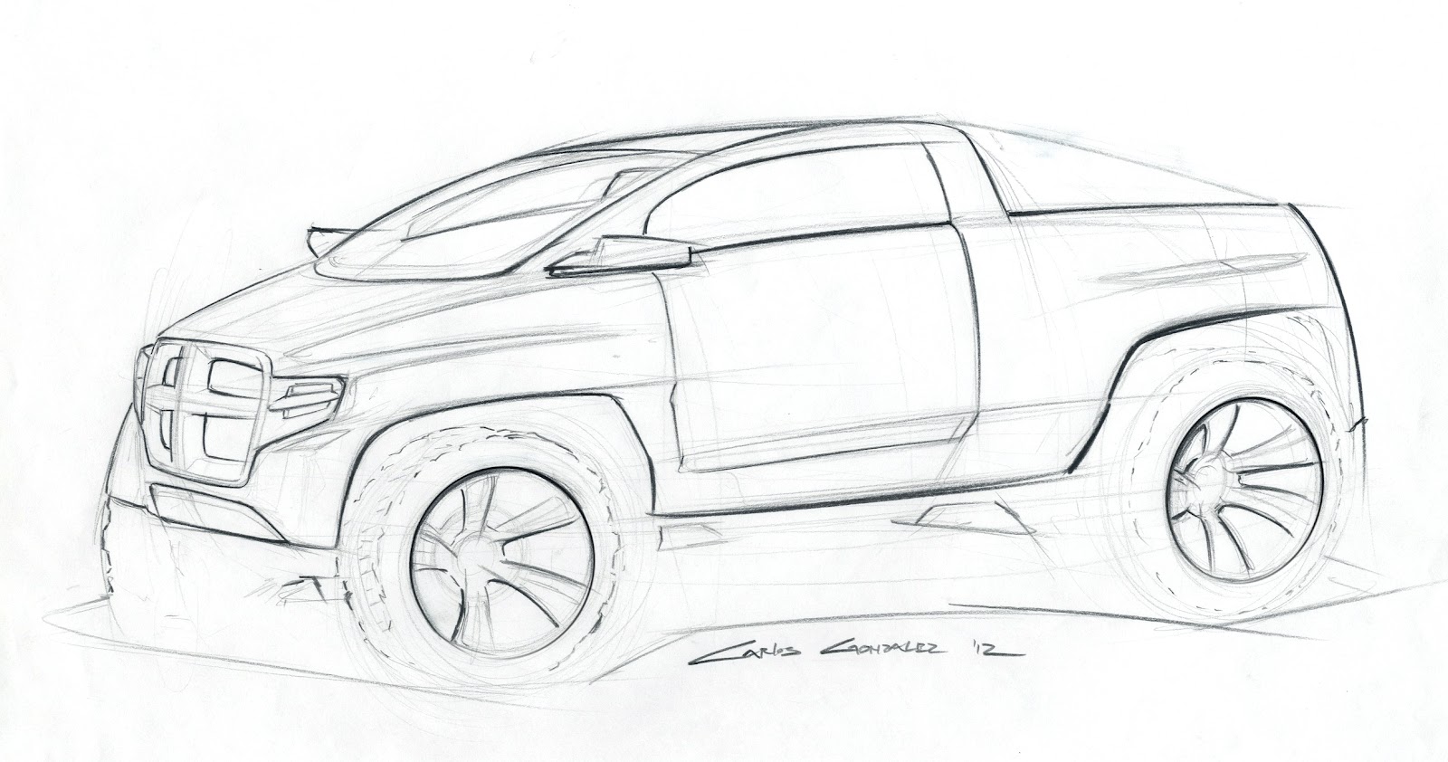 1600x842 Carlos Sketch Amp Design Blog Ram Pickup - Pick Up Sketch