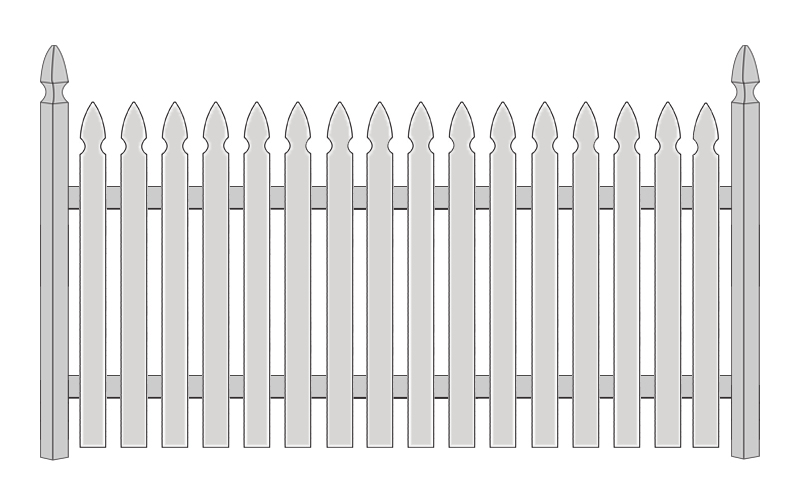 Picket Fence Sketch At PaintingValley Com Explore Collection Of   Picket Fence Sketch 31 