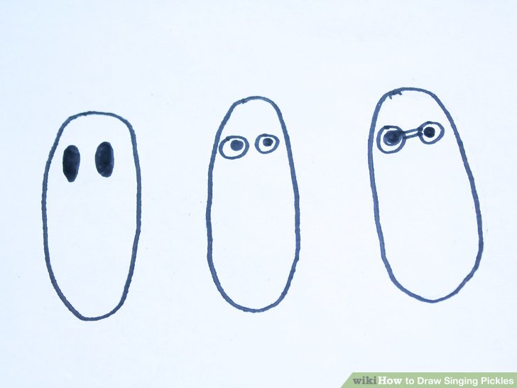 728x546 How To Draw Singing Pickles 4 Steps (With Pictures) - Pickle Sketch