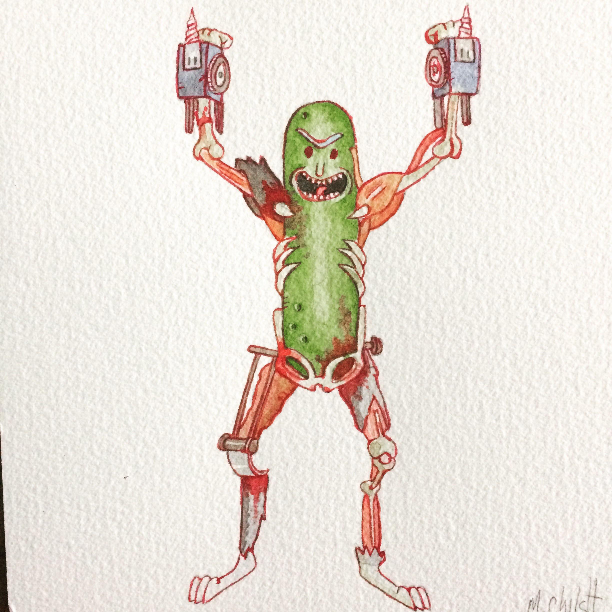 2448x2448 Pickle Rick!! Rickandmorty - Pickle Sketch