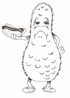 236x331 Put A Pickle On It Pickling And Kindergarten - Pickle Sketch