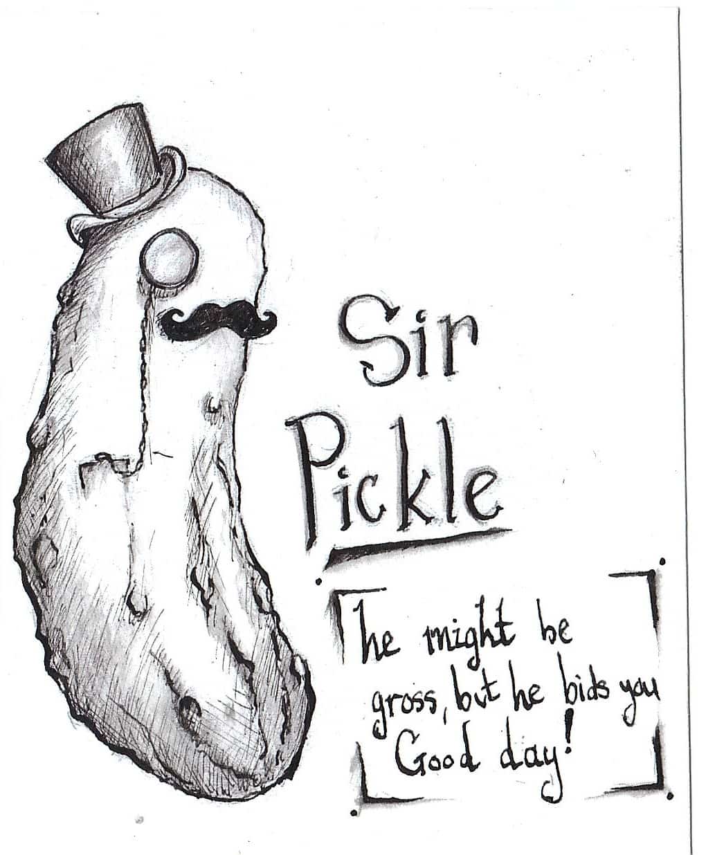 1020x1236 Sir Pickle Platymoose - Pickle Sketch