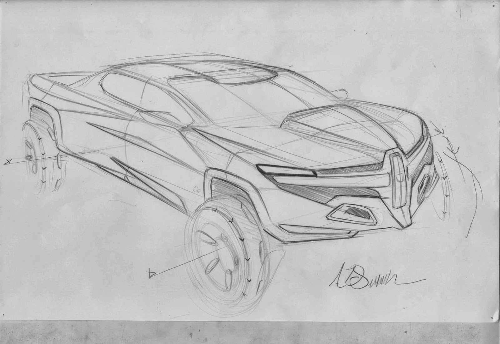 1600x1102 Adam Schumacher Week 3 Dodge Pickup Truck Sketches - Pickup Truck Sketch