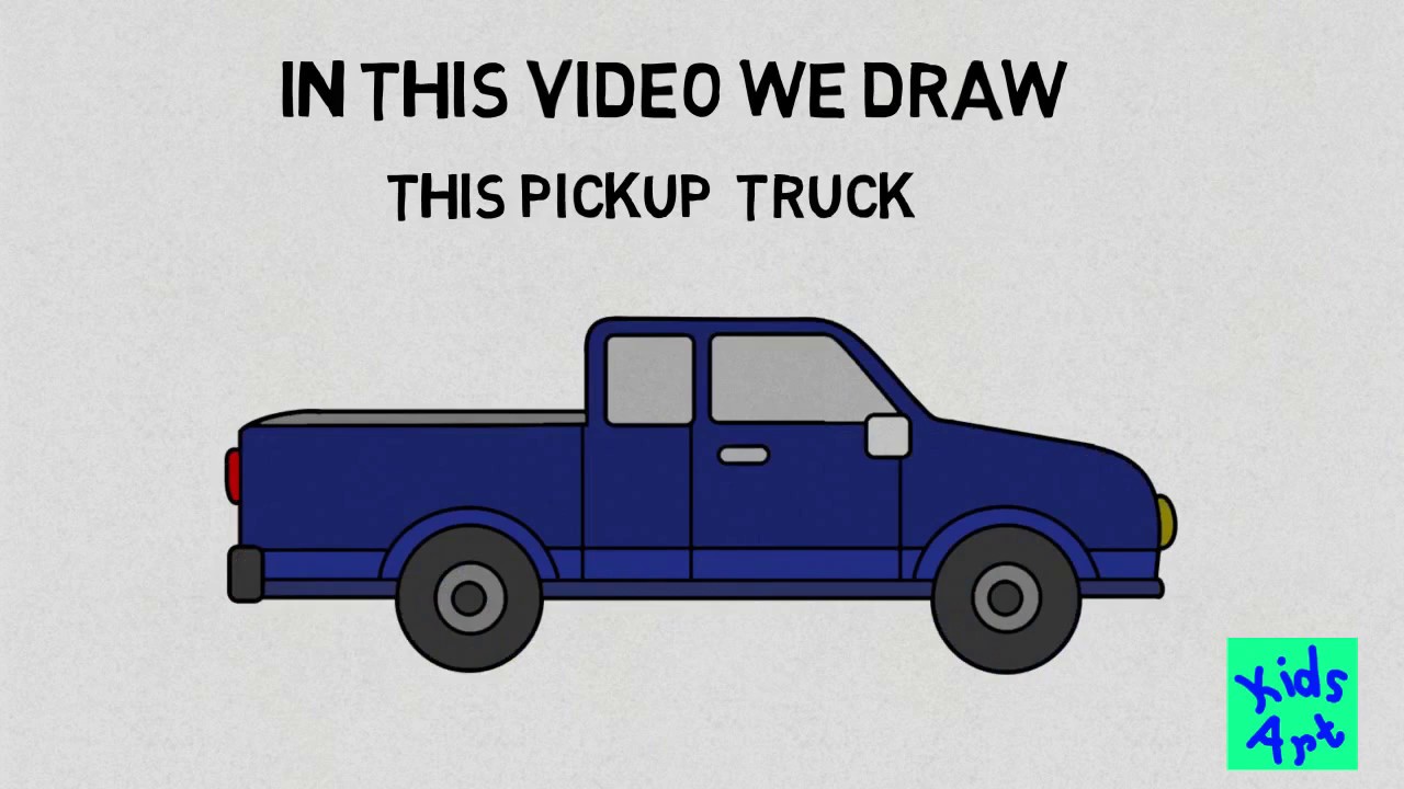 1280x720 How To Draw A Pickup Truck Easy Step By Step - Pickup Truck Sketch