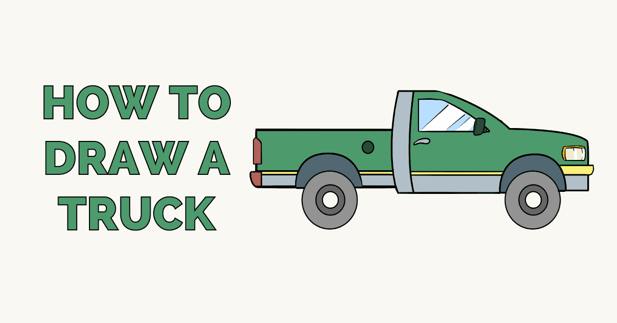 1200x628 How To Draw A Truck Really Easy Drawing Tutorial - Pickup Truck Sketch