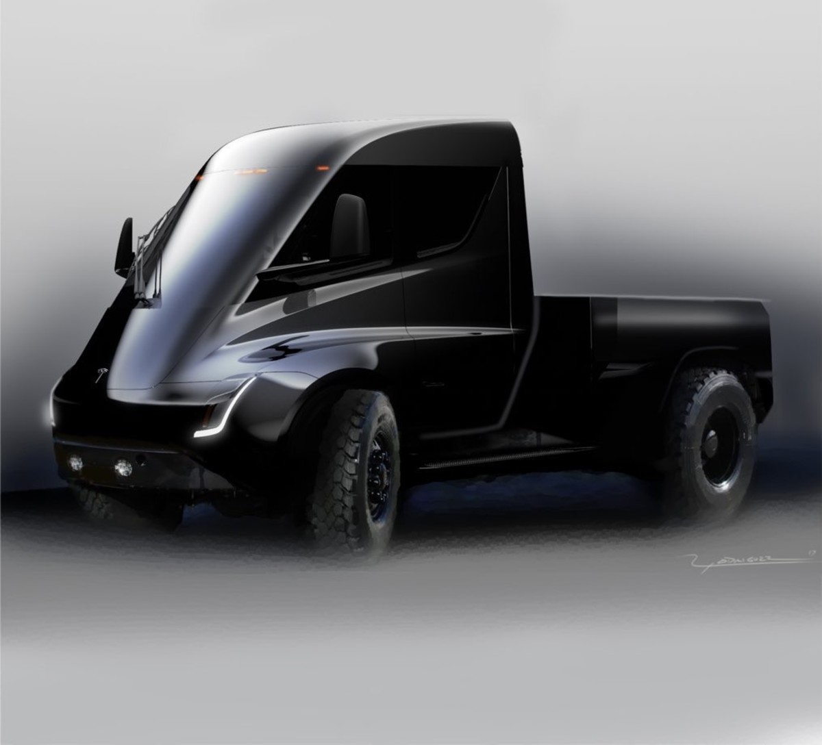 1200x1088 What Elon Musk Says A Tesla Pickup Truck Might Look Like - Pickup Truck Sketch